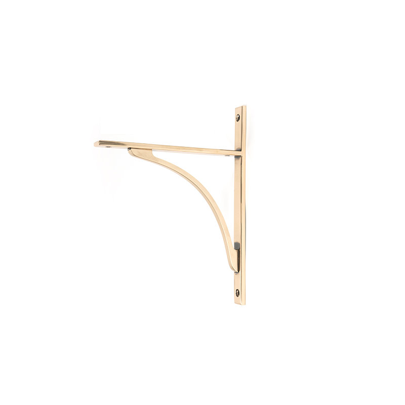 Apperley Shelf Bracket, Polished Bronze, 26cm H x 7.9cm W x 2cm D