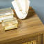 Buffet avec portes en rotin, brun