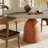 Mid-Century Modern Round Dining Table, 39"/43"/47"/53"/59" Sintered Stone Top, Solid Wood Base, Farmhouse Kitchen Table, Stain & Scratch Resistant-268317397-268317394