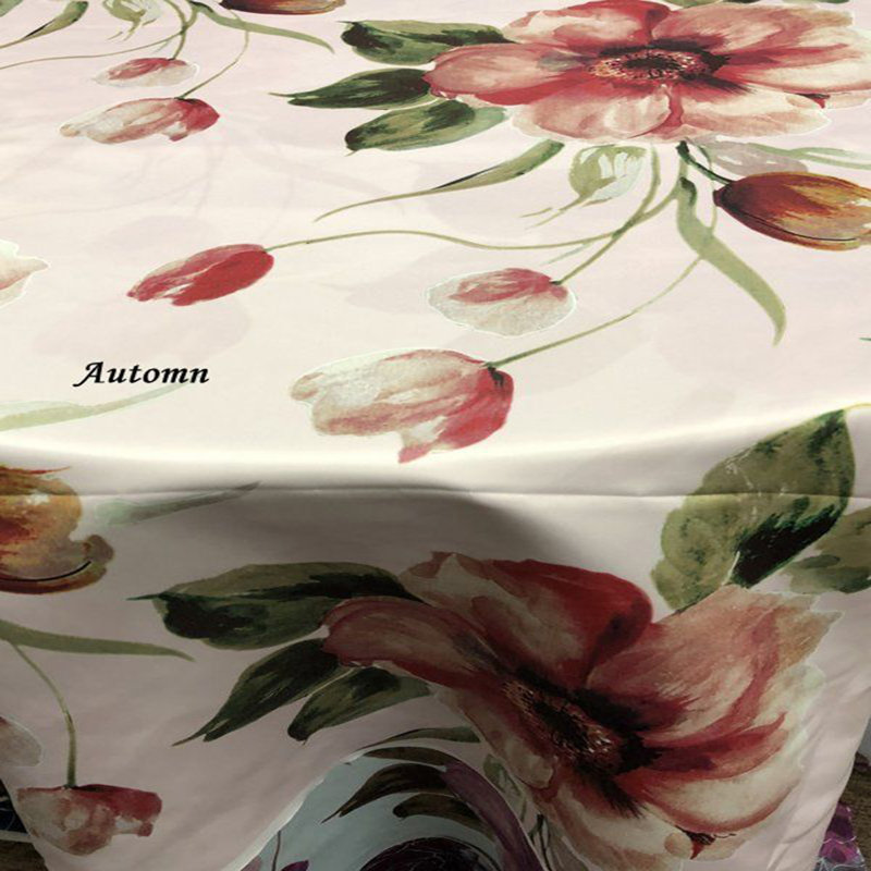 Tissu de revêtement tropical 100% rose en polyester / noir, Automne