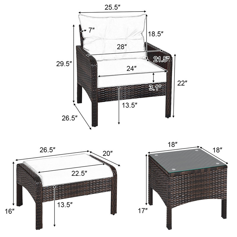 Beaudette 4 - Person Patio Conversation Set