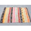 Magnifique tapis décoratif kilim turc aux couleurs vives de l'arc-en-ciel, idéal pour les chambres à coucher et les chambres de bébé avec un design rétro