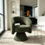 Fauteuil demi-tonneau, fauteuil d'appoint pivotant