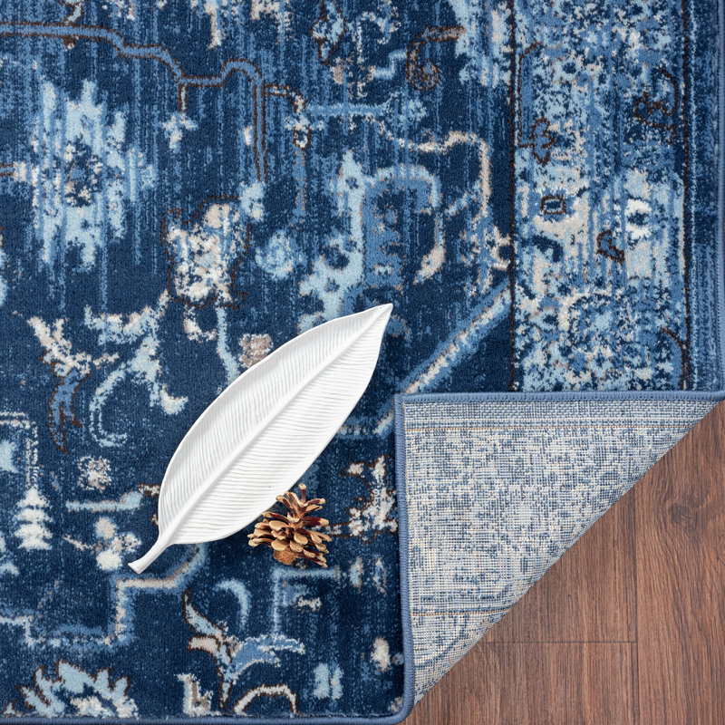 Tapis oriental bleu Eastville, Rectangle 5 pi x 7 pi