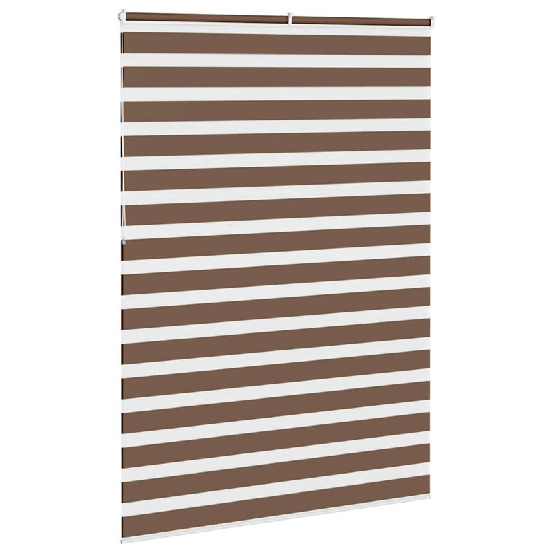 George Oliver Zebra Blind Polyester, Brown, 165cmW x 230cmL