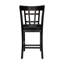 Paire de chaises à hauteur de comptoir, finition cerisier foncé, coussin de siège en similicuir, mobilier de salle à manger, capacité de poids de 250 lb, sièges noirs de style classique, revêtement, largeur du colis de 19,25 po-130204277