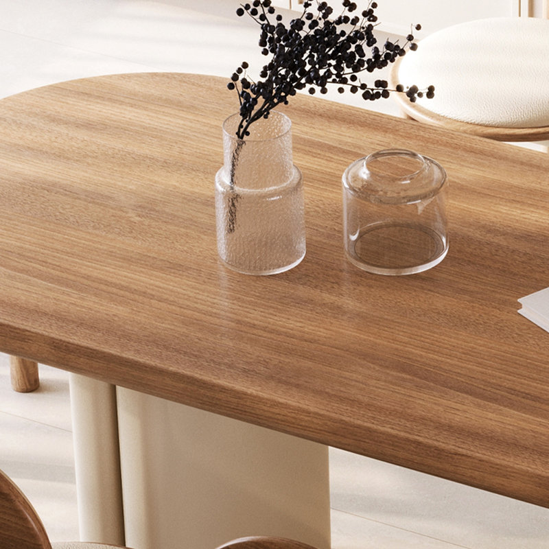 Ensemble de salle à manger ovale rétro 31,4 po, H 29,5 po x L 62,9 po x l 31,4 po