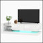 Console contemporaine à DEL avec 16 lumières changeantes et rangement pour les espaces de divertissement modernes