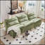 Chaise longue simple avec dossier, entièrement compressée pour le salon et la chambre à coucher, polyester, vert-825721552