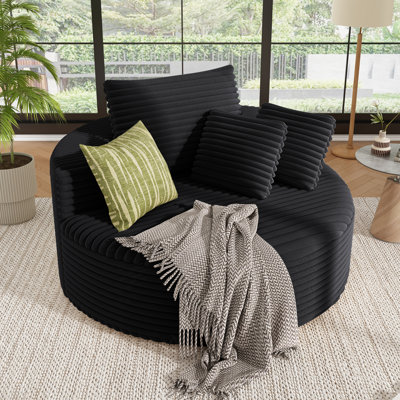 Fauteuil demi-tonneau rembourré Addisin
