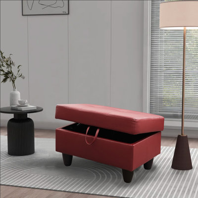 Faux Leather Upholstered Storage Bench