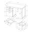 Bureau d'ordinateur, bureau personnel, ordinateur portable, installation à gauche, à droite, tiroirs de rangement, L 48 po, bureau, stratifié beige, métal noir, contemporain, moderne-2058138668-2058138664