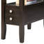 Grande table d'appoint / table de bout en bois 24 po, 2 tiroirs, design traditionnel, espresso