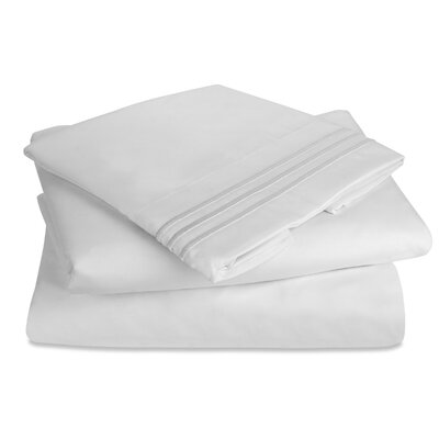 Lavish Comforts Lavish Comforts California King White Sheet Set