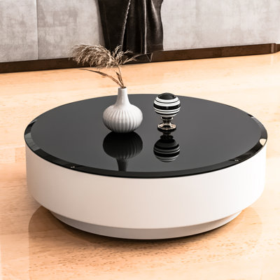 Plateau de table rond en verre trempé