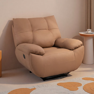 Single Manual Living Room Faux Leather Recliner
