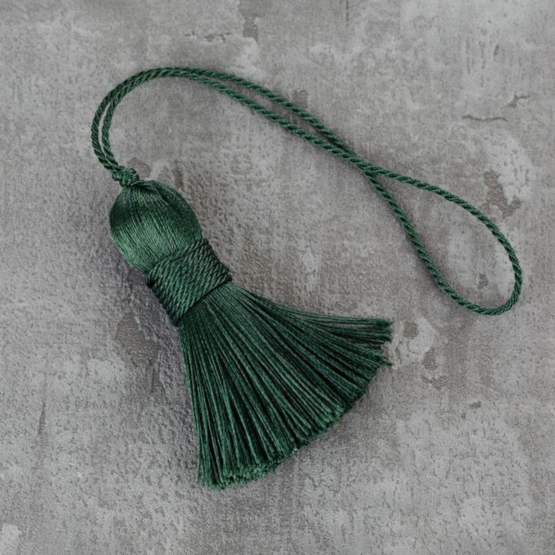 Fabric 8cm Curtain Tieback, Green