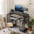 Computer Desk With Keyboard Tray, 47 Inch Office Desk With Monitor Stand And Storage Shelves, Music Studio Desk Workstation, Work Table For Home Office, Black