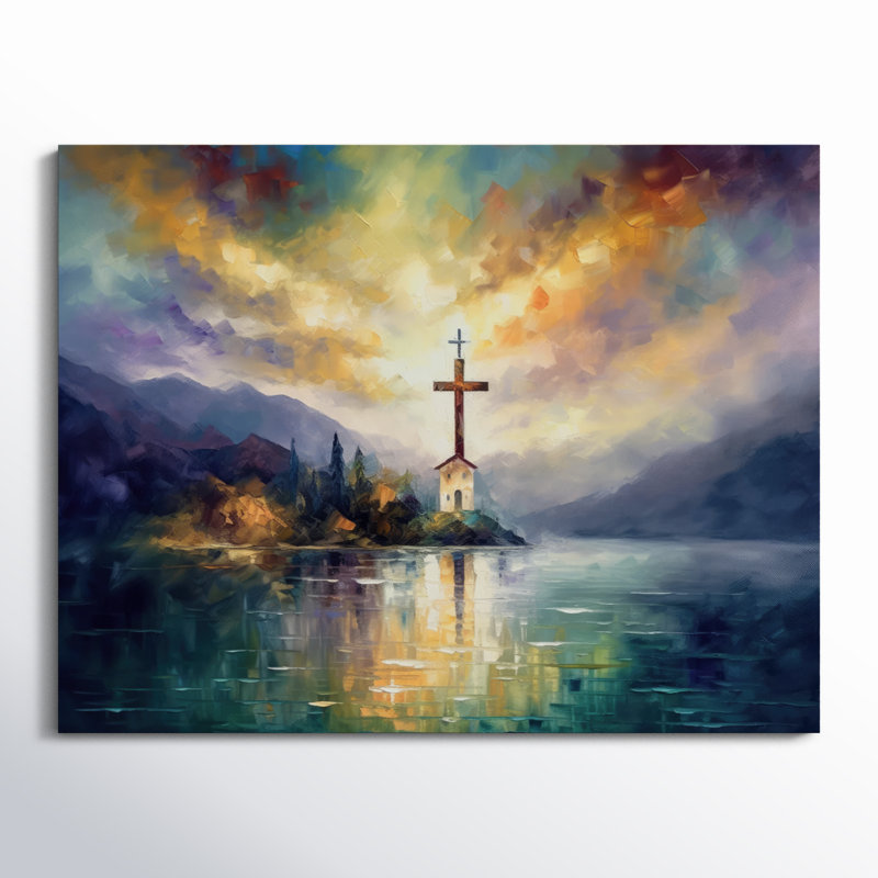 Reproduction d'art sur toile Arnfried, H 34 po x l 44 po x P 1,5 po, Toile tendue