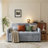 53" Corduroy Convertible Loveseat Sleeper Sofa with Pull-Out Bed, USB & Storage-950396800