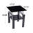 Tempered Black Glass Sofa Table, 2-Layers End Table With Storage, Living Room Side Table-1554297292-1554297302