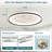 19" 7-Blade White Modern Ceiling Fan with Dimmable Color Changing LED and Remote Control