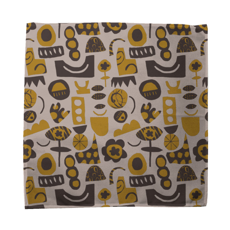 Caddaric 100% Cotton No Pattern Square Napkin