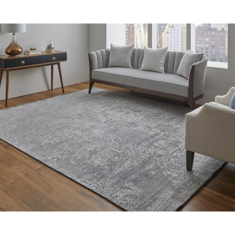 Viscose Abstract Indoor Rug, Runner 2'6" x 10'