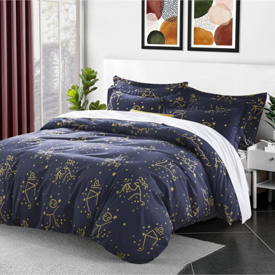 100% Microfiber Flora Reversible Duvet Cover with Pillowcases
