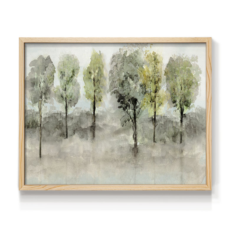 Debruce Tree Line - Reproduction encadrée - Restickable, H 8 po x l 10 po, Naturel