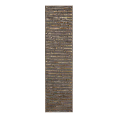 Latitude Run® Mirage Nikica Rug Gray and Gold