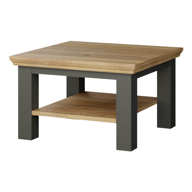 Sabja Coffee Table with Storage, Oak Wood/Black