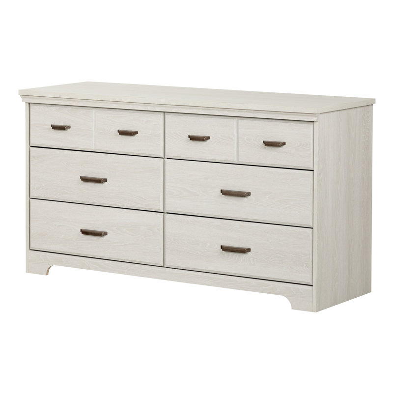Commode 6 tiroirs Versa, Chêne d'hiver