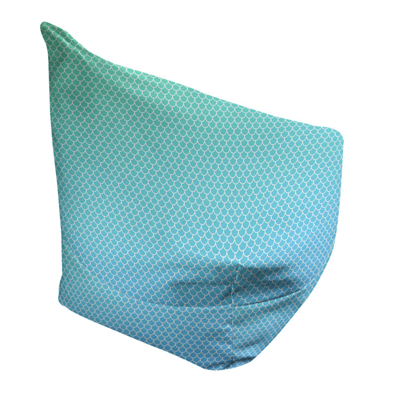 Sac de pois Kitterman, Housse de pouf, H 38 po x l 42 po x P 29 po, Jaune / vert