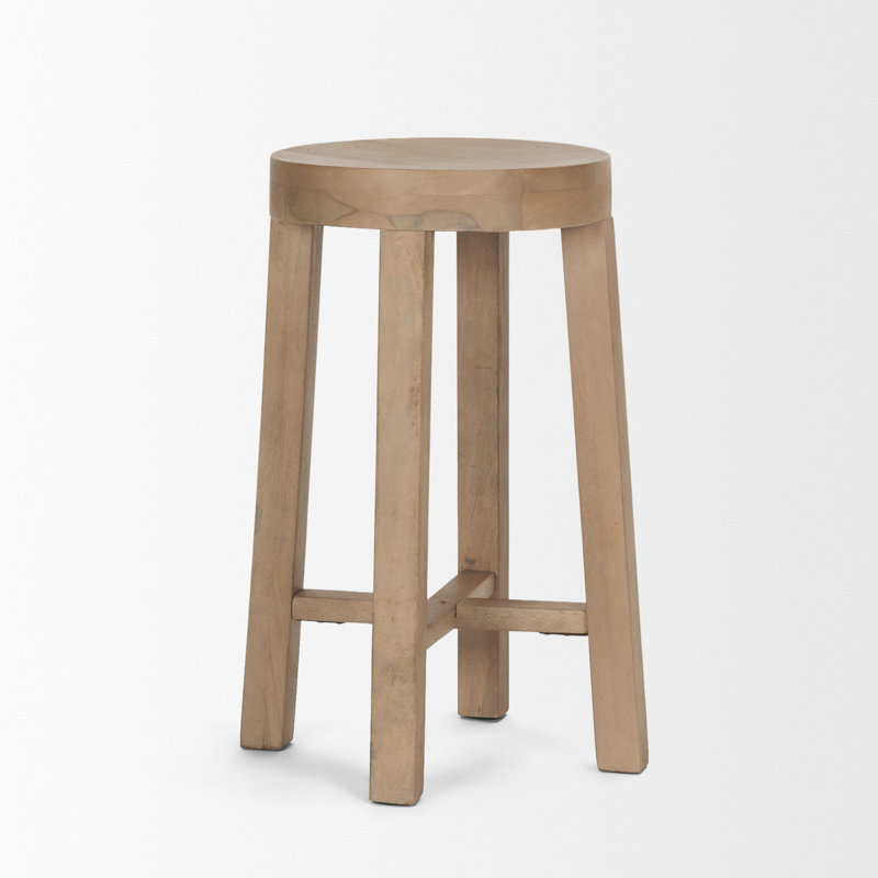 Derrek Solid Wood Counter Stool, Counter Stool (26” Seat Height)