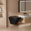 Ebern Designs Olgun Wall Hung Toilets, Back to Wall Toilet, 4L LPF Round Wall Mounted  (Seat Included)-1057104568