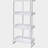 Smooth white four-layer open bookshelf