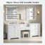 Meuble-lavabo double 84 po 84 po