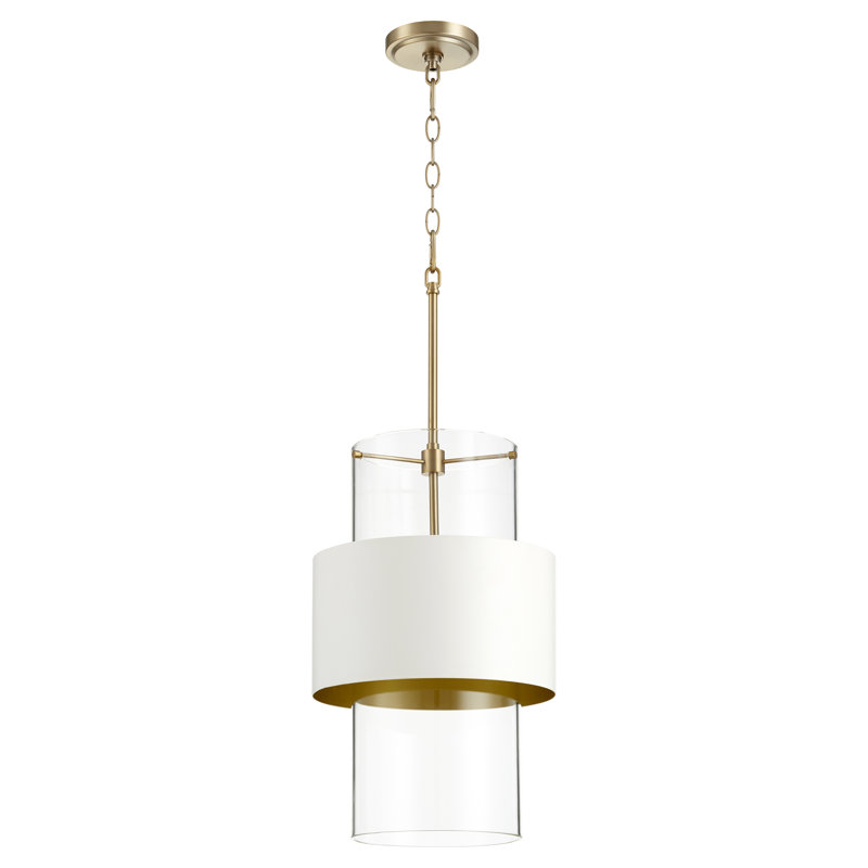 1 - Light Single Pendant, Studio White