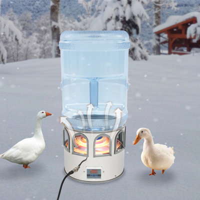Heated Water Bowl For Chickens, Chicken Water Heater With 5 Gallon Bucket