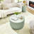 Nordic style coffee table with sturdy round base-947783625