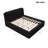 King Size Upholstered Platform Bed with Headboard, Solid Wood Frame, No Box Spring Needed, Black-1613463053-1613463055