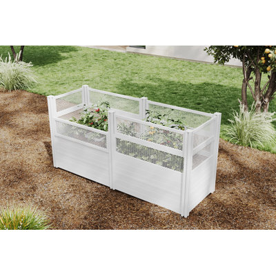 Jardin de compostage classique 33 "x 97" en trou de serrure avec clôture