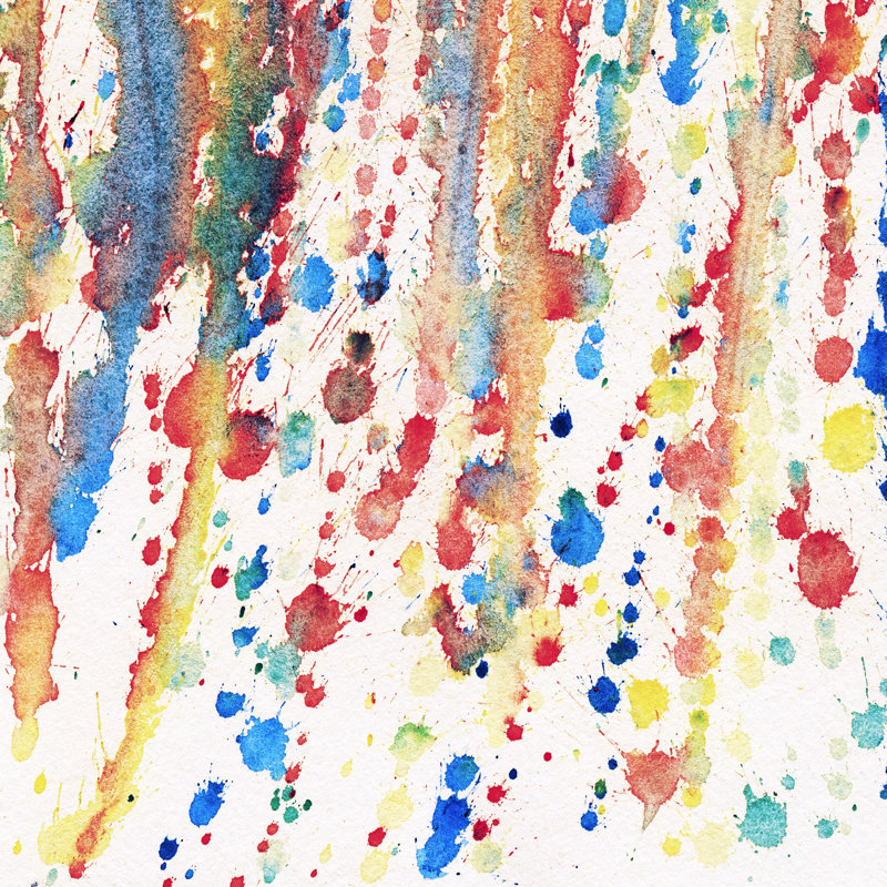 «Forson Ink Splash On Canvas» par Flas100, peinture, H 12 po x l 12 po