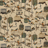 Cosmopolitan Menagerie Velvet Cotton Blend Performance Fabric