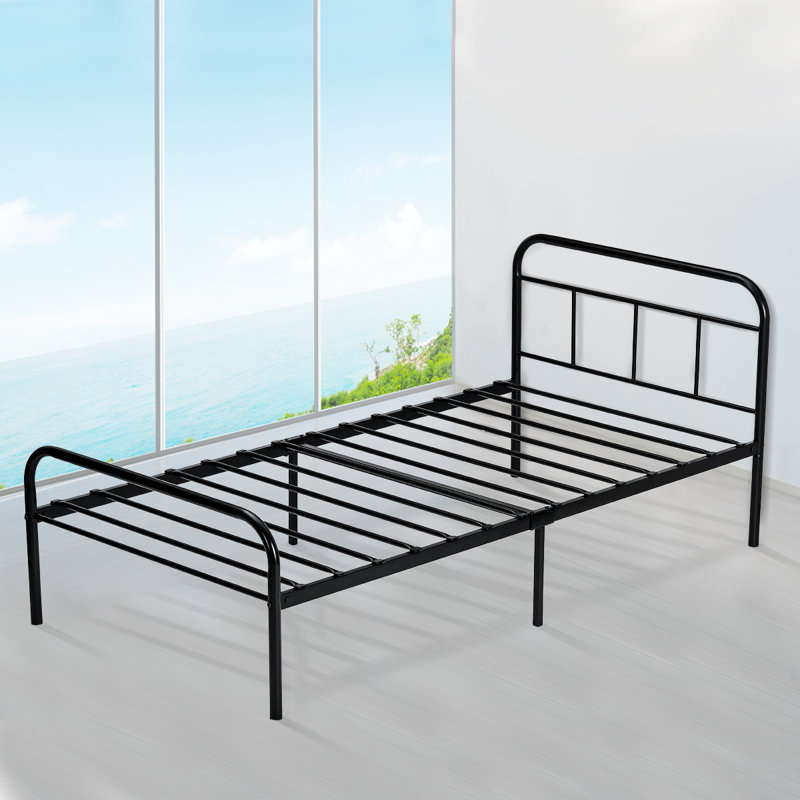 Twin Bed Frame with Headboard Single Bed Frames No Box Spring Needed