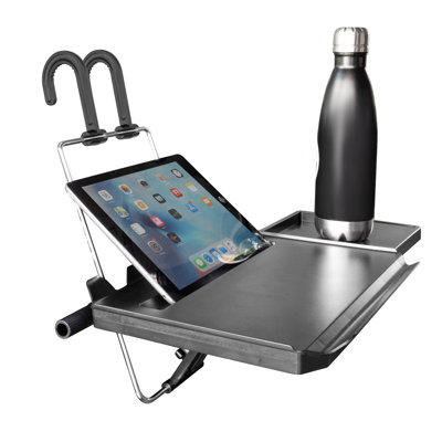 Mount-It Black Height Adjustable Keyboard Tray/Arm for Less Than 20" Screens with Shelving Holds up to 6.6 lbs