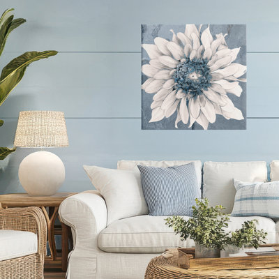 Gilded Blue Blossom Canvas, design by Sophie 6