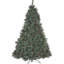 Arbre décoratif 9 pi en mélange de cachemire et poils de neige avec pin 105, 1200 transparents, 2317 pointes, 69 po et arbre d'ornement festif combiné, diamètre