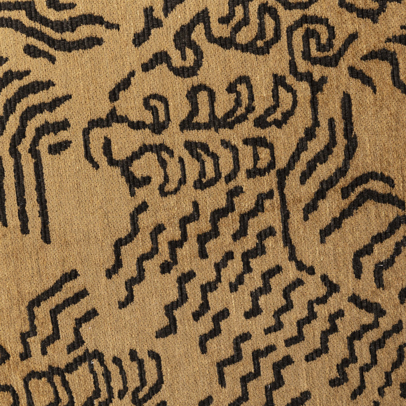 Sinclair Round Ottoman, Balkan Ochre Rayon / Viscose